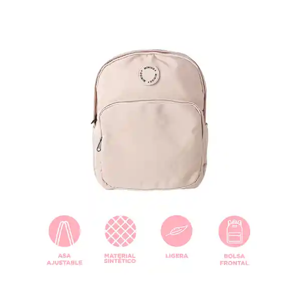 Mochila de Moda Youth With You Beige Miniso