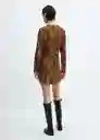 Vestido Madie Burdeos Talla S Mujer Mango