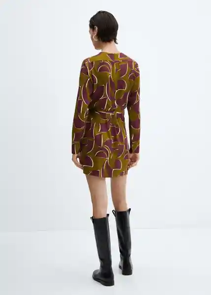 Vestido Madie Burdeos Talla S Mujer Mango