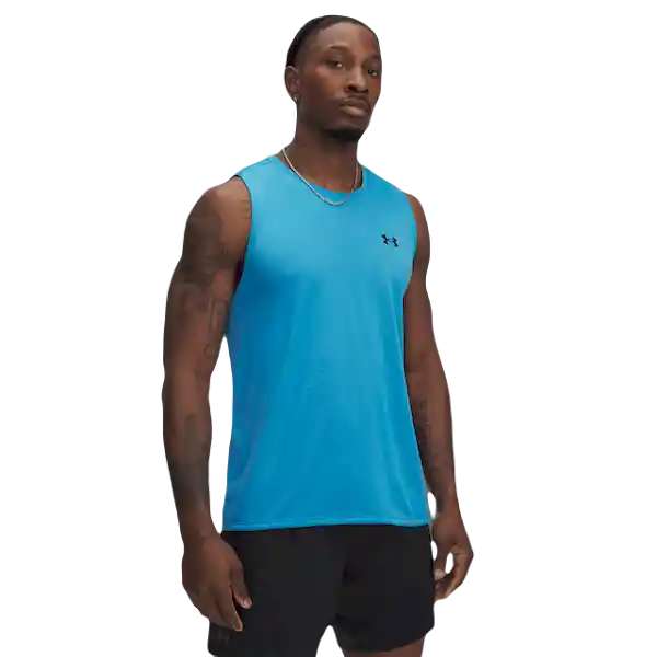 Under Armour Camiseta Manga Sisa Azul de Hombre Talla XL