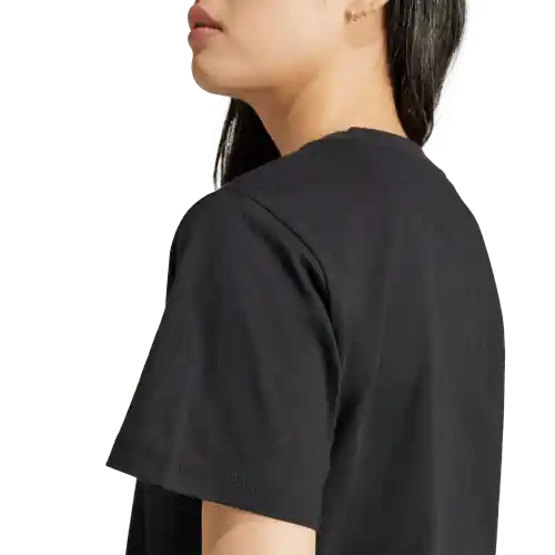 Adidas Camiseta W Manga Corta Lifestyle de Mujer Negro Talla L