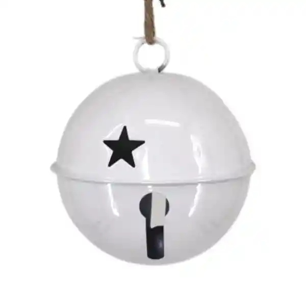 Rodeo Adorno Maranelo Colgante Blanco Hierro 12 x 12 x 26 cm