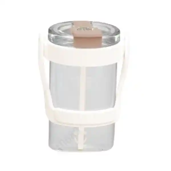 Vaso de Plástico Con Correa Blanca 1000 mL Miniso