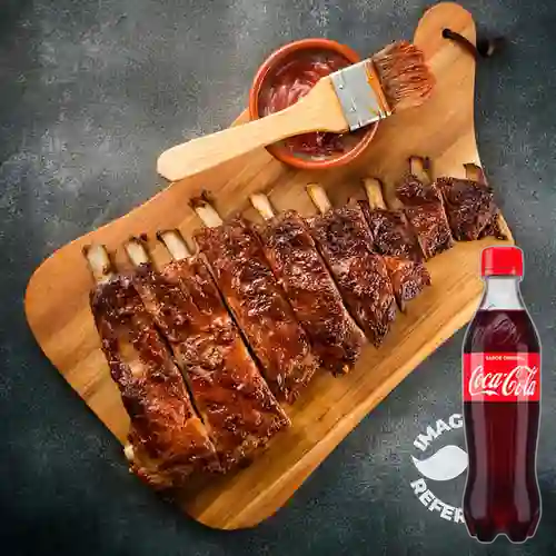 Costilla de Cerdo Asada 150 Gr +Cocacola Org 400ml