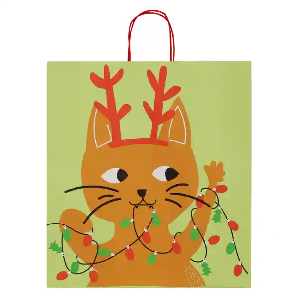 Bolsa de Regalo Navideña Gato Casaideas