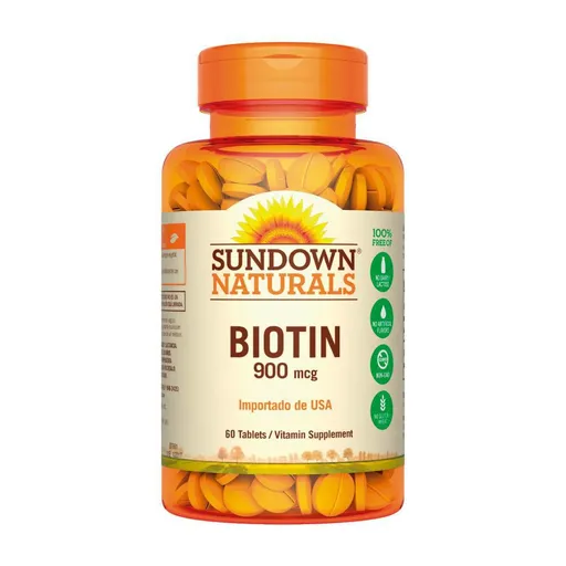 Sundown Naturals Biotin (900 mcg) Suplemento Vitamínico en Tabletas