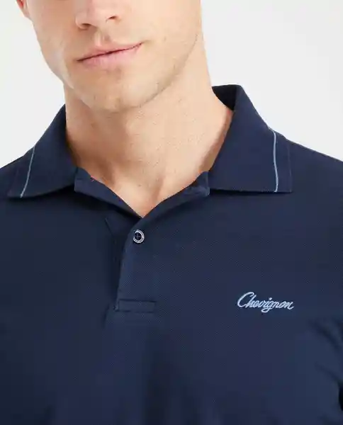 Camiseta Polo Neck Line Azul Dark Ultra Oscuro XL Chevignon