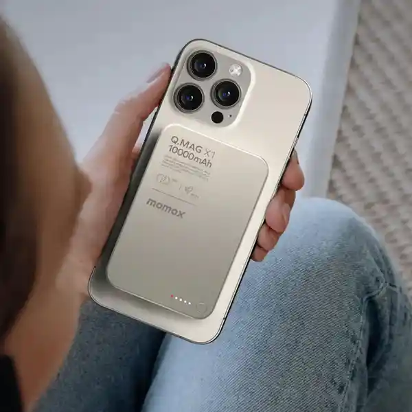 Momax Batería Magnética Delgada Plateado 10000mah