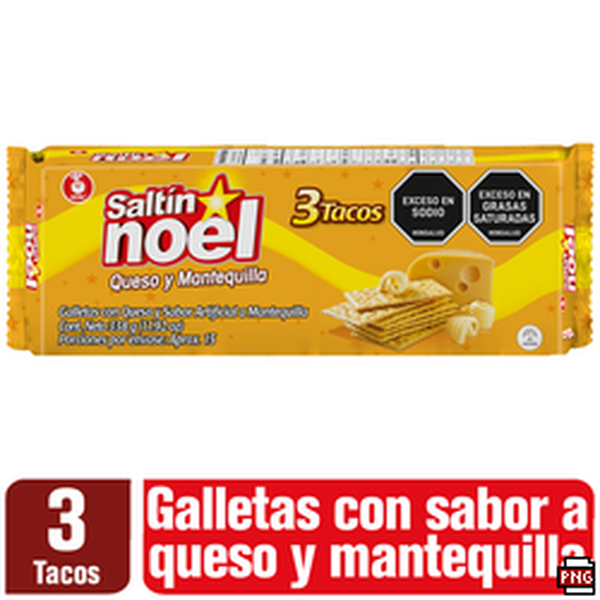 Saltin Noel Galleta Cracker Sabor a Queso y Mantequilla 338 g