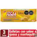 Saltin Noel Galleta Cracker Sabor a Queso y Mantequilla