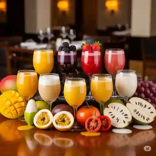Jugo natural en leche