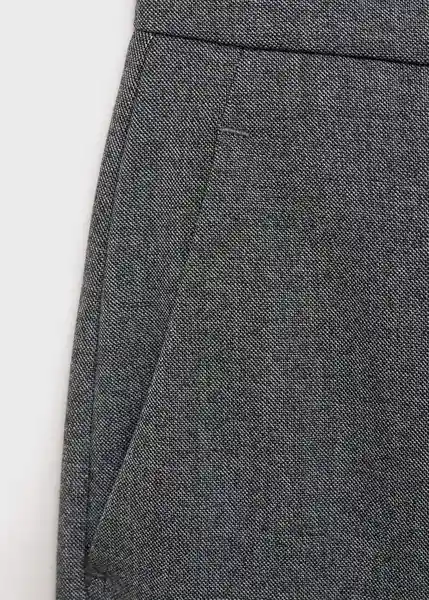 Pantalón Carlosw Gris Talla 38 Mujer Mango