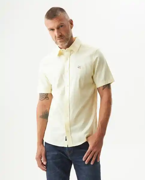 Camisa Oxford Duck Amarillo Merengue Claro Talla L Chevignon