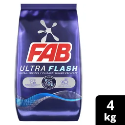 Fab Detergente en Polvo Ultra Flash Limpieza y Cuidado