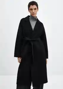Abrigo Batin Negro Talla 26 Mujer Mango