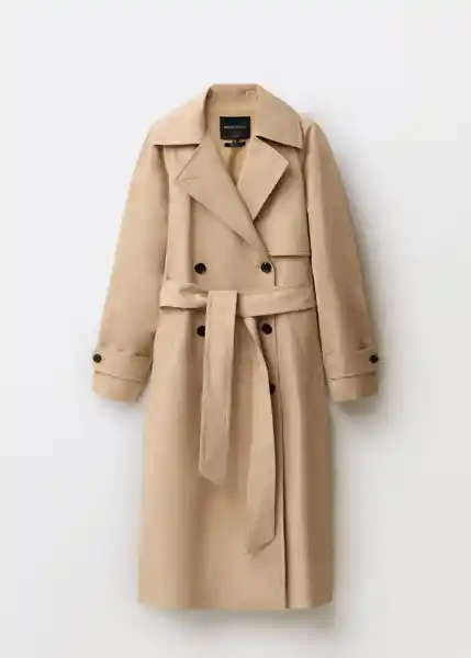 Abrigo Trench Londi Beige Talla XS Mujer Mango