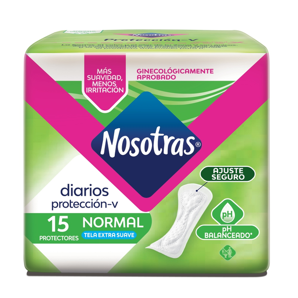 Nosotras Protectores Femeninos Diarios Normal Tela Algodón 15 und