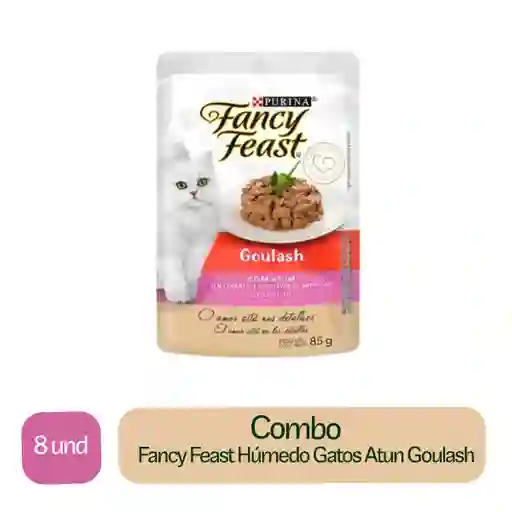 8 x Fancy Feast Alimento Humedo Para Gato Sabor Atun Goulash