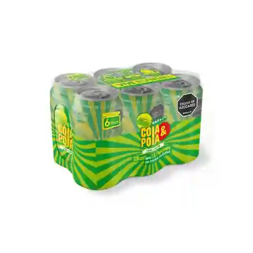 Refajo Cola y Pola Lima Limón Lata 330ml x6