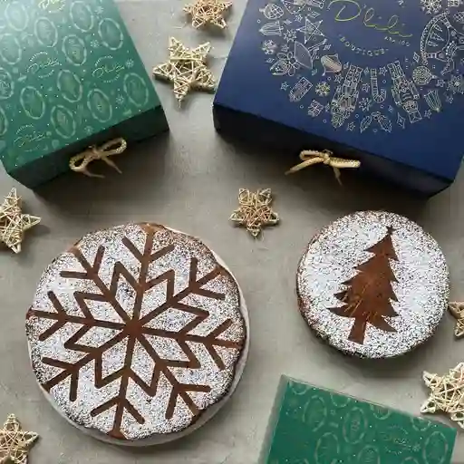 Torta brownie melcochuda navidad