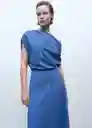 Vestido Marina Azul Talla M Mujer Mango