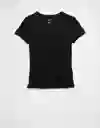 Camiseta Mujer Negro Talla Large 1117073 American Eagle