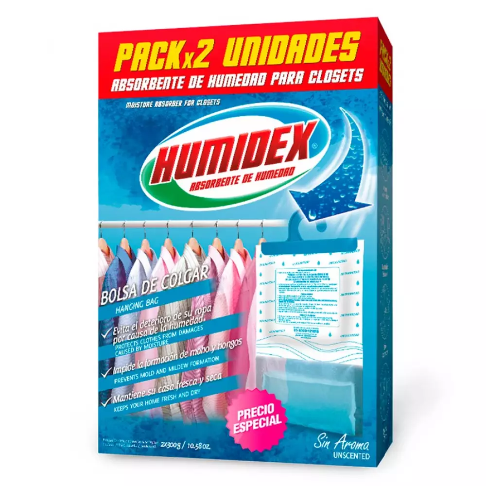 Humidex Absorbentes de Humedad sin Aroma 2 x 300 g