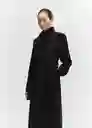 Abrigo Sirenita Negro Talla M Mujer Mango