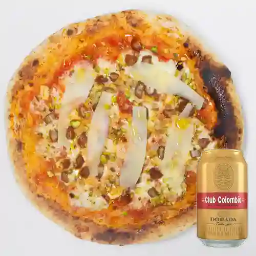 Combo Pizza 4 Quesos + Club col. Dorada Lta 330ml
