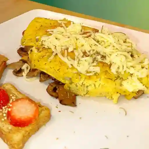 Omelette con champiñones