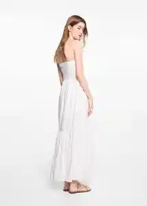 Vestido Ibiza Off White Talla 23 Niñas Mango