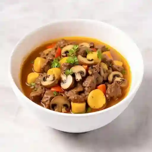 Lomito De Res En Salsa De Ostras Y Champinones