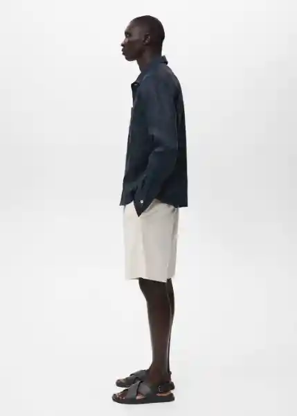 Sobrecamisa Pantin Navy Talla M Hombre Mango