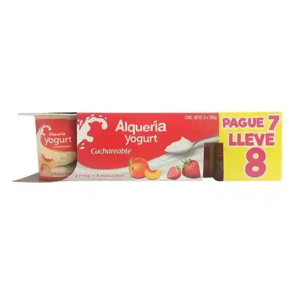 Yogurt Alquería Cuchareable Surtido Pague 7 Lleve 8