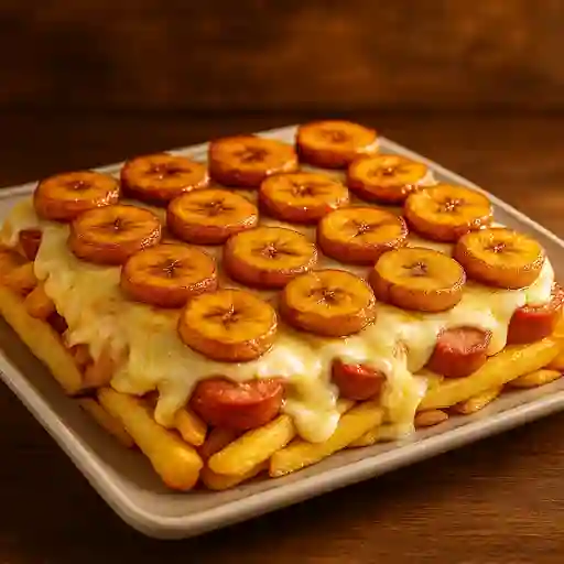 Salchipapa melosa deliciosa (para dos)