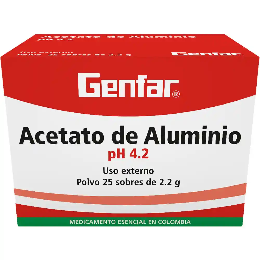 Acetato De Aluminio Antiseptico En Sobres