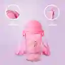 Botella de Plástico Con Pitillo Serie Mis Pastelitos Rosa Miniso