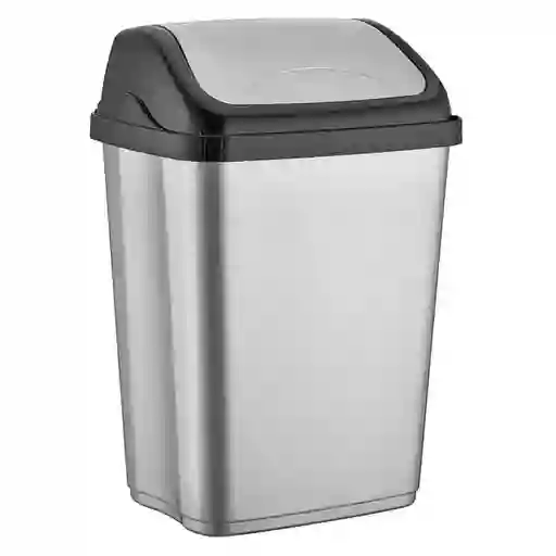 Cotidiana Basurero Tapa Vaivén Plateado 5 L