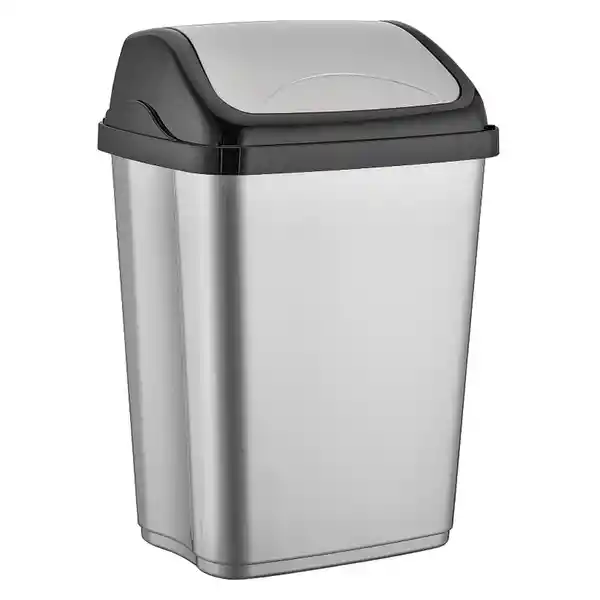 Cotidiana Basurero Tapa Vaivén Plateado 5 L