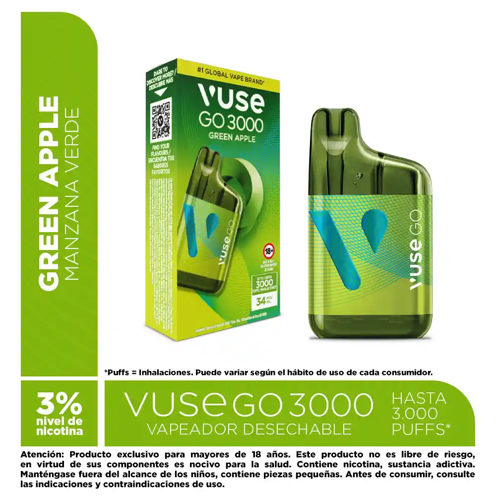 Vuse Go 3000 Apple Sour