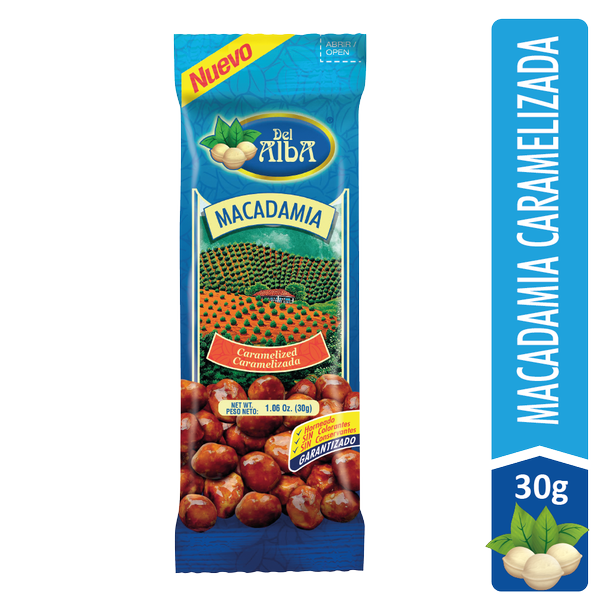 Del Alba Macadamia Caramelizada 30 g