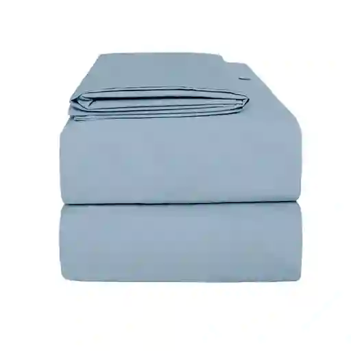 Juego de Sábanas 200 Hilos Sencillo Azul