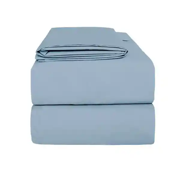 Juego de Sábanas 200 Hilos Sencillo Azul