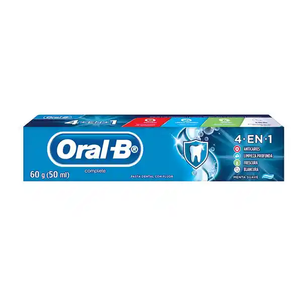 Crema Dental Con Flúor Oral-B Complete 4En1 60g