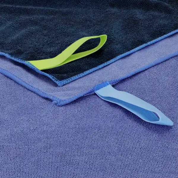 Set de Toalla Microfibra Azul Casaideas