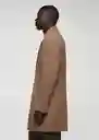 Abrigo Haki Camel Talla L Hombre Mango