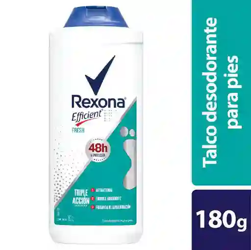 Rexona Efficient Talco Desodorante para Pies Fresh Triple Acción