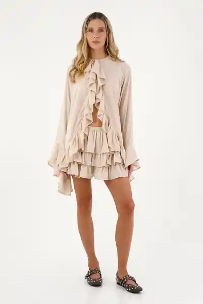 Camisa Aurea Café Talla 02 M