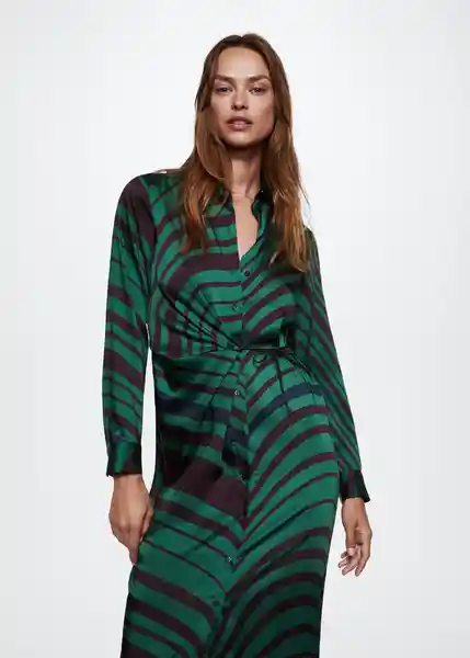 Vestido Verdi Verde Talla M Mujer Mango