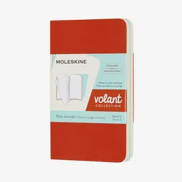 Inkanta Libreta Volant Rayas Coral/Azul Pequeña
